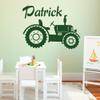 Loft Tractor Wall Decal with Custom Name – 49 Colors / 3 Sizes / Dark Red / 55 x 92 cm view 3