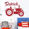 Loft Tractor Wall Decal with Custom Name – 49 Colors / 3 Sizes / Dark Red / 55 x 92 cm view 4