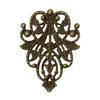 maDDma 10 Decorative Ornament Plaques, Tendril, 48 x 35 mm, Antique Brass view 2