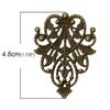 maDDma 10 Decorative Ornament Plaques, Tendril, 48 x 35 mm, Antique Brass view 3
