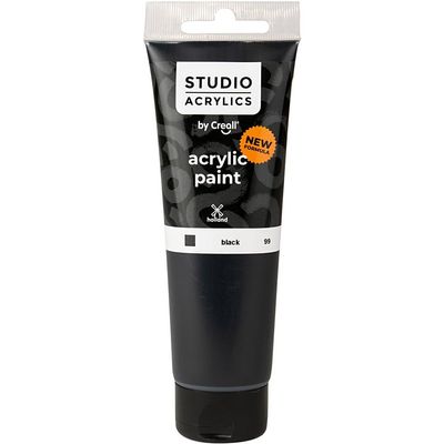 Creall Havo 33799 120 ml 99 Black Studio Acrylic Paint Tube