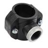 PP Tapping Saddle with Fitting for 50 mm PE Pipe, 3/4" Female Thread, 2 Screws, Reinforced view 1