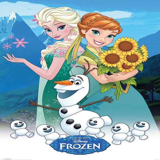 empireposter Frozen Fever – Disney Frozen Poster Print – 61 x 91.5 cm + 1 Pack of Powerstrips