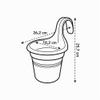 elho Green Basics Easy Hanger Small Balcony Planter - Living Black view 4