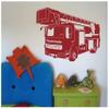 Samunshi Fire Truck Wall Decal, 75 x 50 cm, Silver Metallic Effect view 2