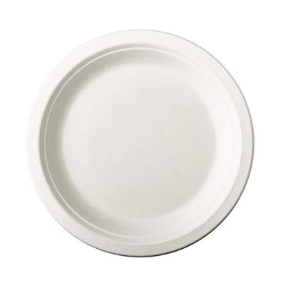 PAPSTAR Pure Sugarcane Plates, Undivided, 18 cm, White, 144 Count