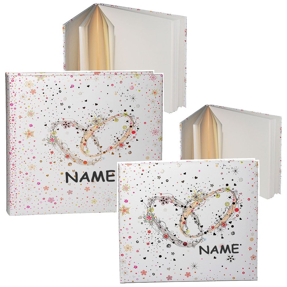 2-Piece Wedding Set: XL Photo Album and Guest Book with Custom Name