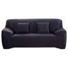 LIJUCAI 22 Solid Color Spandex Modern Stretch Elastic L-Shaped Sofa Cover, Black, 2 Cushion Covers view 1