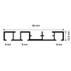 Dekoline 3-Track Panel Curtain Track, White, Pre-Drilled, 4.80 m view 3