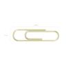 28 mm Brass-Plated Metal Paper Clips, 100 Count - Gold view 3