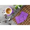 Caroline's Treasures Purple Ribbon Pancreas and Leiomyosarcoma Cancer Awareness Foam Coasters, Set of 4, 8.9 cm H x 8.9 cm W, Multicolor view 3