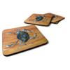 Caroline's Treasures 8143 FC Crab Foam Coasters, 4-Pack, 3.5 x 3.5 in, Multicolor view 1