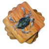 Caroline's Treasures 8143 FC Crab Foam Coasters, 4-Pack, 3.5 x 3.5 in, Multicolor view 2