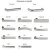 Hope Q WC Glass Door Lock Set with Integrated Thumbturn, 3-Piece Hinges, Satin Stainless Steel view 2