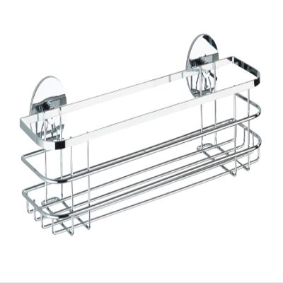 WENKO Turbo-Loc Maxi Shelf, Stainless Steel, Self-Adhesive, 38 x 10.5 x 11 cm