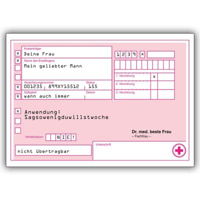 Kartenkaufrausch 1 Birthday Card: Recipe Greeting Card for My Beloved Husband for a “Say as Little as You Want” Week