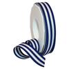 Morex Royal Blue Striped Polyester Grosgrain Ribbon, 22 mm x 16.5 m view 1