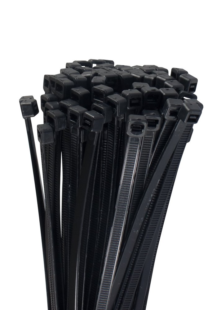 Proteco-Werkzeug Professional Cable Ties, 200/300/400/500 mm, Black, UV-Stabilized — Select Size and Quantity