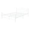 [en.casa] Florence Metal Bed, 55 x 78.7 in, with Headboard, Powder-Coated, White view 3