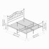 [en.casa] Florence Metal Bed, 55 x 78.7 in, with Headboard, Powder-Coated, White view 4