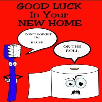 RefPID027 Personalized Card with Brush & Roller, “Good Luck In Your New Home,” A5