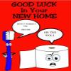 RefPID027 Personalized Card with Brush & Roller, “Good Luck In Your New Home,” A5 view 1