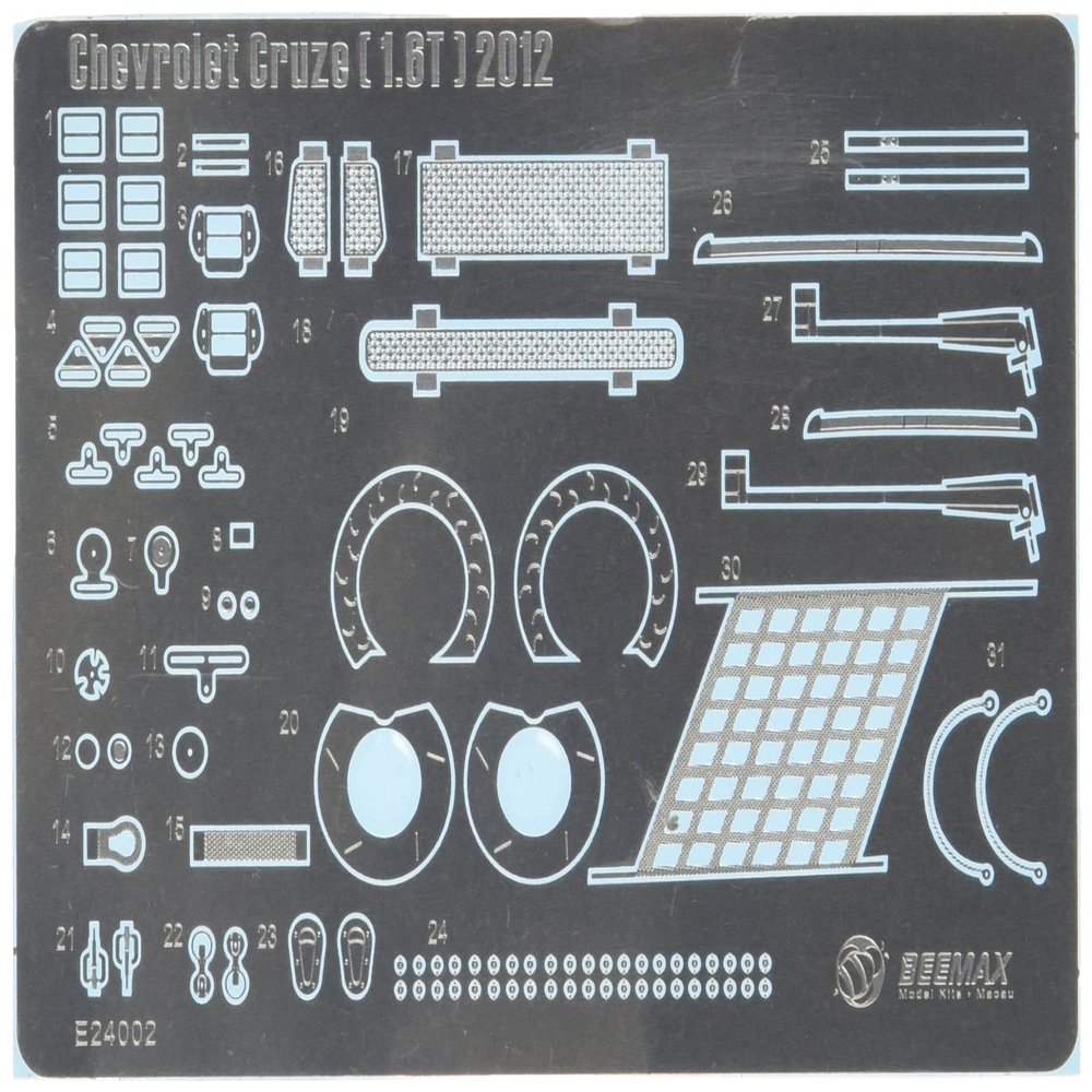 Detail-Up Parts for Chevrolet Cruze 1.6T 2012 WTCC 1:24 Model Kit Aoshima 083000