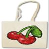 Urban Backwoods Oldschool Cherries Vintage Logo II Cotton Shopping Bag view 1