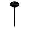 Black Oval Plexiglass Plant Labels – Weatherproof Garden Stakes, Plant Name: Arugula view 1