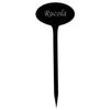 Black Oval Plexiglass Plant Labels – Weatherproof Garden Stakes, Plant Name: Arugula view 2