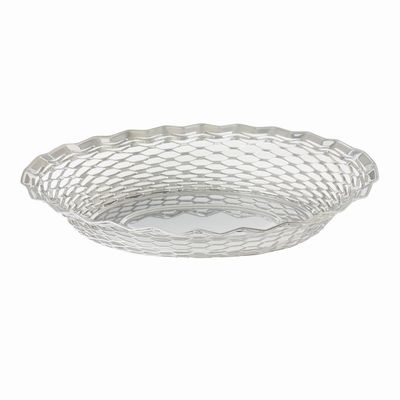 Trend'up Oval Stainless Steel Bread Basket, 30 x 24 cm