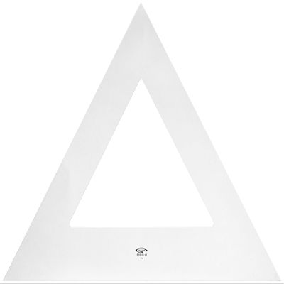 Graphoplex 45° Transparent Drawing Triangle, 3 Straight Edges, 70 cm