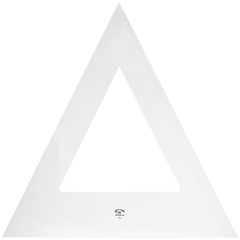 Graphoplex 45° Transparent Drawing Triangle, 3 Straight Edges, 70 cm