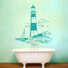 Lighthouse Sea Maritime Landscape Wall Decal M1430 - Pink, Size S, 75 cm W x 80 cm H view 1