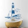 Lighthouse Sea Maritime Landscape Wall Decal M1430 - Pink, Size S, 75 cm W x 80 cm H view 2