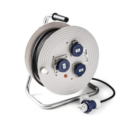 FAMATEL Industrial Cable Reel, 3 Outlets, IP67, 25 m, TT, 16 A, 250 V