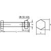 Dresselhaus 0/0009/001, 0/40/ /55 Hexagon Head Screws Mu with Shank, Electroplated Zinc, M10 x 40, 10 pcs. view 2
