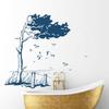 Wall Decal Beach Grass, Sea & Seagulls Landscape M1410 – Frosted Glass, M 89 x 100 cm view 4