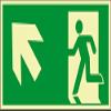 LEMAX PERMALIGHT power Emergency Exit Sign, Left/Up Arrow, Aluminum, 300 x 150 mm view 1