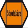 LEMAX Sulfuric Acid Pipeline Labels, DIN, Orange/Black, for Pipes 90 mm+, 300 x 100 mm, 2/Sheet, 3 Sheets view 1
