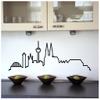 Köln Skyline Silhouette Wall Decal, 120 x 35 cm, Lavender view 2