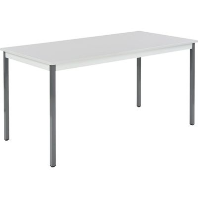 eurokraft | Multipurpose Table | Rectangular | H x W x D 740 x 1,600 x 800 mm | Light Gray Top | Basalt Gray Frame