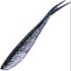 K.P XO Baby Dropshot V-Tail Soft Lures 2.6" 6-Pack, Perch Lure, 030 Black/Silver view 1