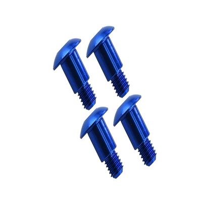 GPM for Tamiya GF01 Tuning Parts Aluminum King Pin (5 mm x 6.2 mm x 4 mm), 4 Pieces, Blue