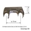 BASIT Double-Track Curtain Rod, Stainless Steel Look, 20 mm, Ceiling-Mounted, 480 cm, D60 view 2