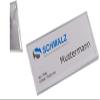 100 Clear Acrylic Name Badges with Combination Clip, 70 x 30 mm view 1