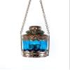 PTMD Oriental Metal Lantern, Turquoise, Tealight Holder view 1