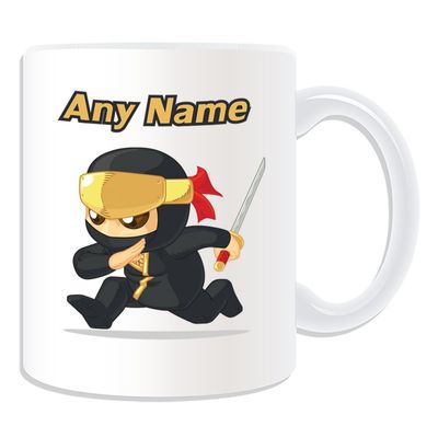 Personalized Ninjutsu Running Mug – Martial Arts Design, White