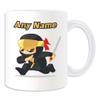 Personalized Ninjutsu Running Mug – Martial Arts Design, White view 1