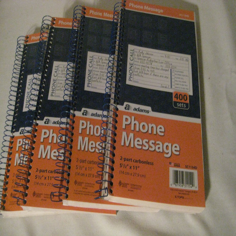 Adams Message/Call Book, 400 Sheets per Book, 4-Pack (SC1154D)